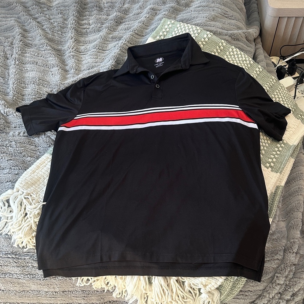 Men’s black clover live lucky polo shirt